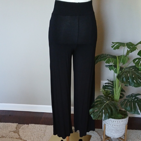 CARINE Black Wide-Leg Pants with Studs - Picture 8 of 9